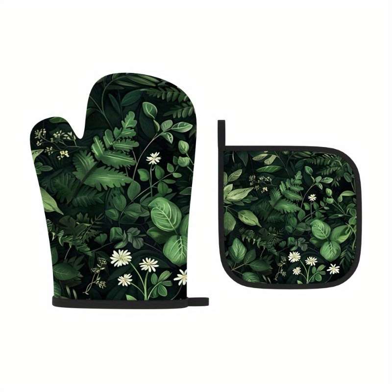 2pcs 26.92x17.02 cm Heat Resistant Oven Mitts And Potholders