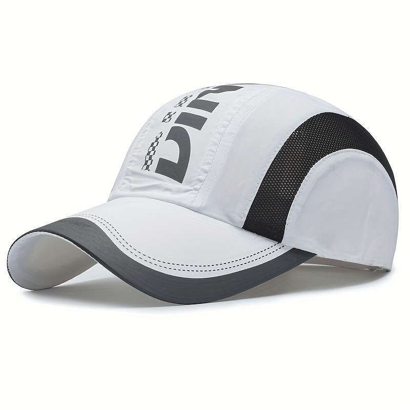 1pc Quick-Dry Summer Cap Stylish Mesh Back for Outdoor Sports Breathable Lightweight Adjustab