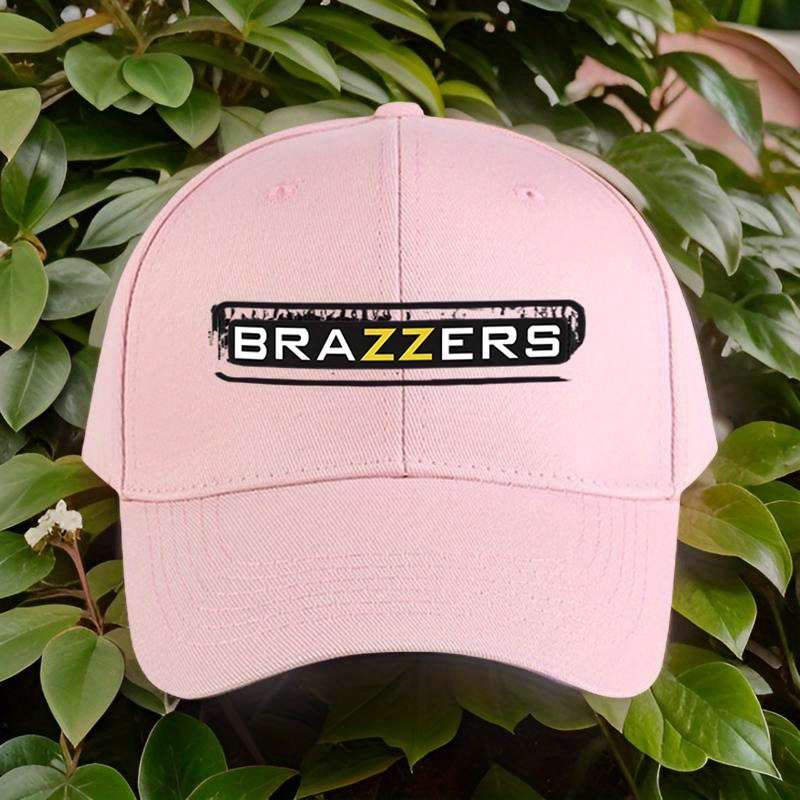 1pc Brazzers Embroidered Trucker Hat 100% Polyester Adjustable Sun Cap Hand Washable Woven