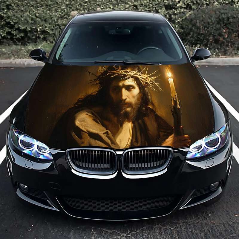 1pc Black Jesus Christian Themed Stickers