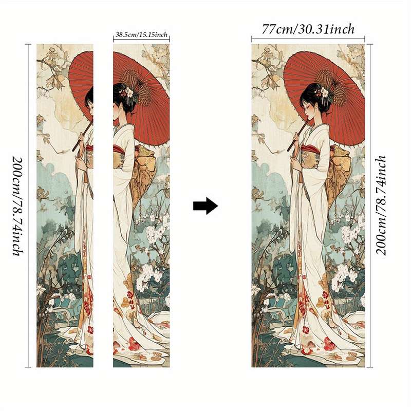 1Pc 76.96x199.9cm Door Window Sticker