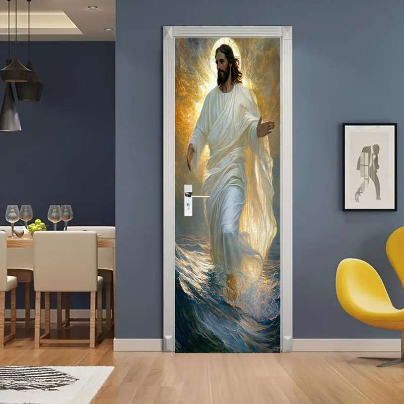 1pc 95.0x209.8cm Jesus Christian Themed Stickers