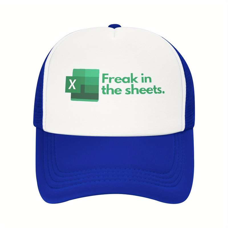 1pc Freak In The Sheets Humorous Baseball Cap Lightweight Breathable Mesh Trucker Hat Adjusta