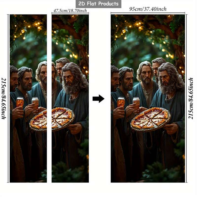 1pc 95.0x209.8cm Jesus Christian Themed Stickers