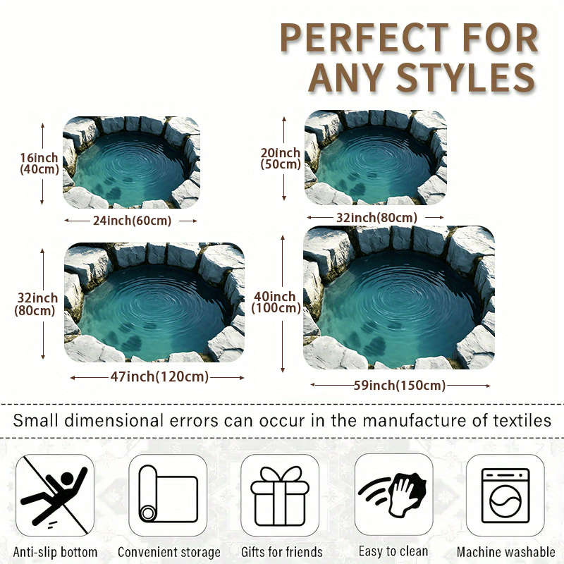 1Pc 31.49x47.24inch 80x120cm Floor Mat