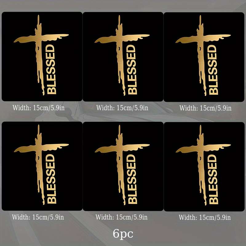 6pcs Jesus Christian Themed Stickers
