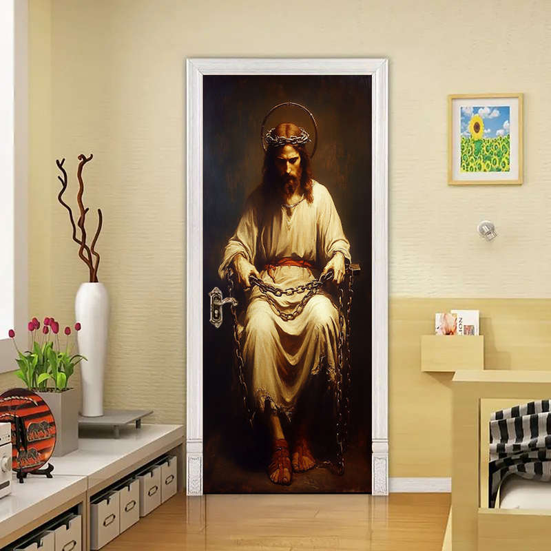 1pc 95.0x214.88cm Jesus Christian Themed Stickers