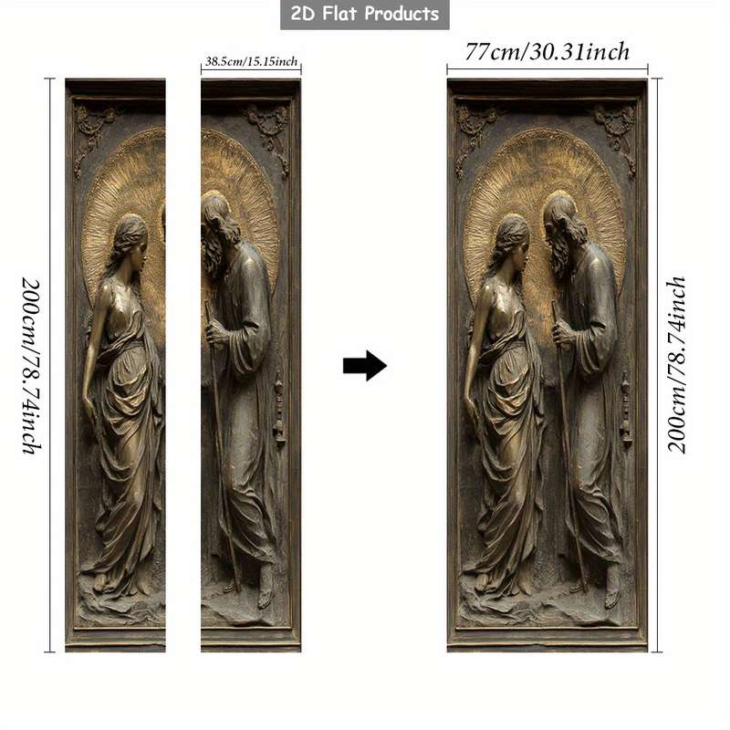 1pc 95.0x214.88cm Jesus Christian Themed Stickers