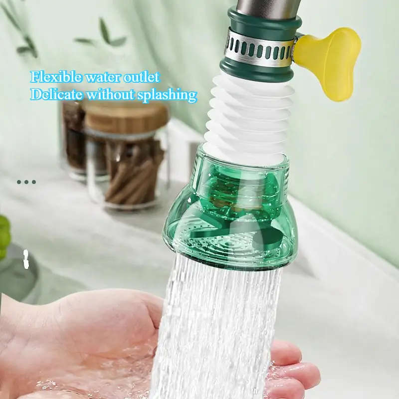 360° Rotatable Plastic Faucet Filter Spray Nozzle Anti-Splash Aerator Extension for Home Tap Water