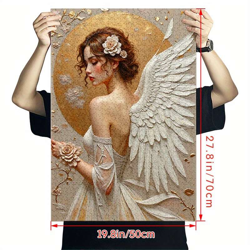 1000pcs Angel Wings Goddess Jigsaw Puzzle Large Paper Puzzle Toy for Adults Waterp