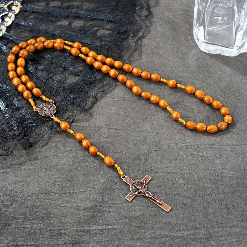 1 Piece Dark Coffee Color Jesus Theme Pendant