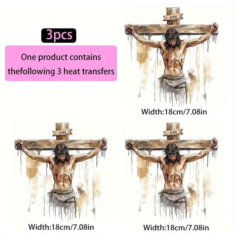 3pcs  Jesus Christian Themed Stickers