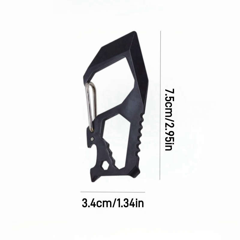 1pc Multifunctional EDC Keychain Knife Portable Metal Pocket Tool with Spear Point