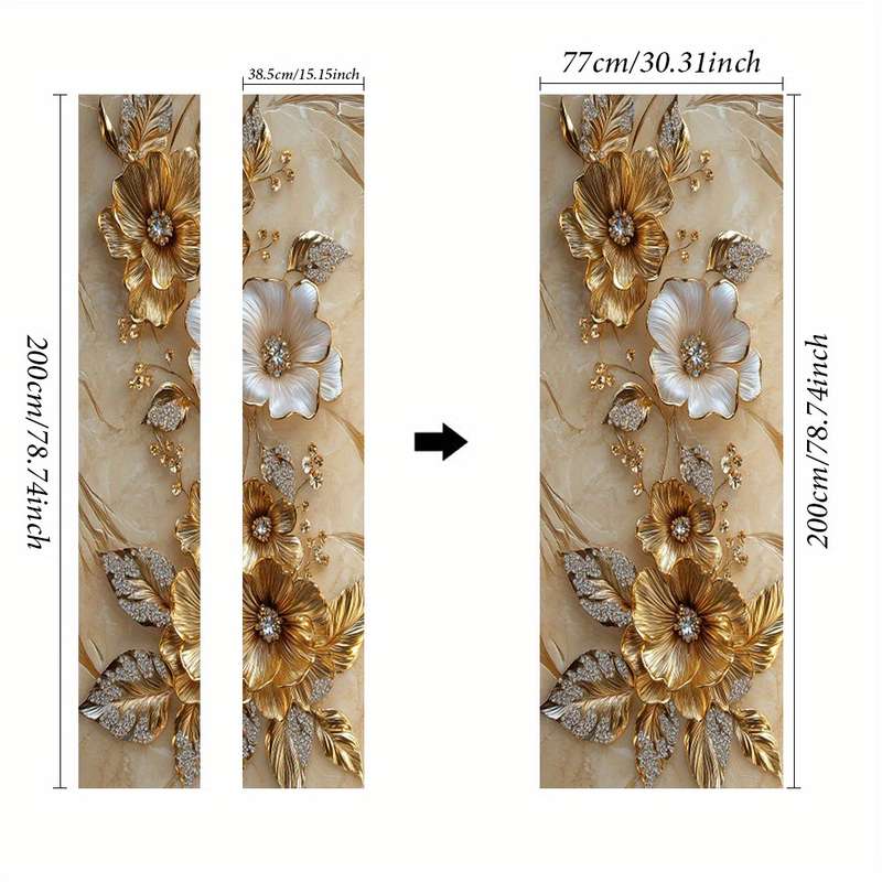1Pc 76.96x199.9cm Door Window Sticker