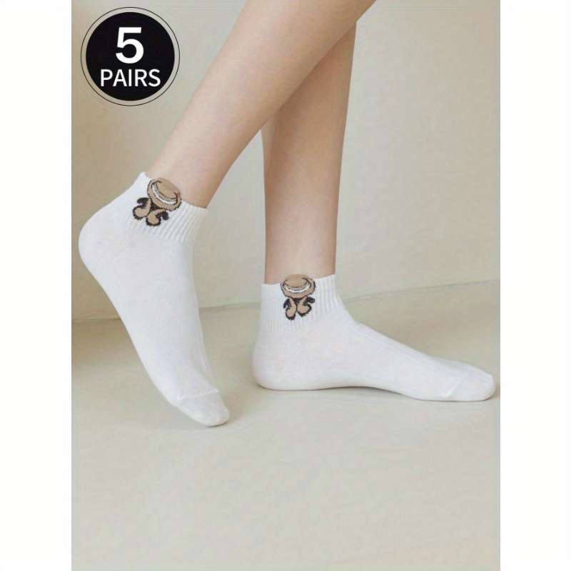 5 Pairs Multicolor One Size High Elastic Socks