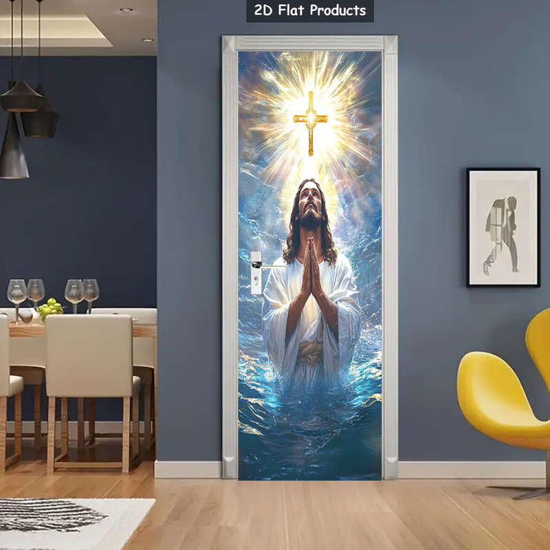 1pc 95.0x214.88cm Jesus Christian Themed Stickers