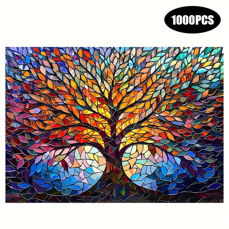 1000pcs Jigsaw Puzzle Tree of Life Design Colorful Mosaic Adult Family Entertain