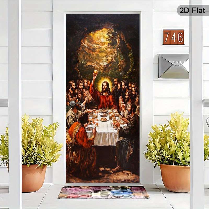 1pc 30.3x78.7 inches   77x200 cm   Jesus Christian Themed Stickers