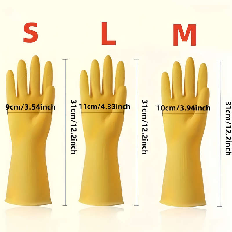 2 Pairs Size L Household Cleaning Gloves