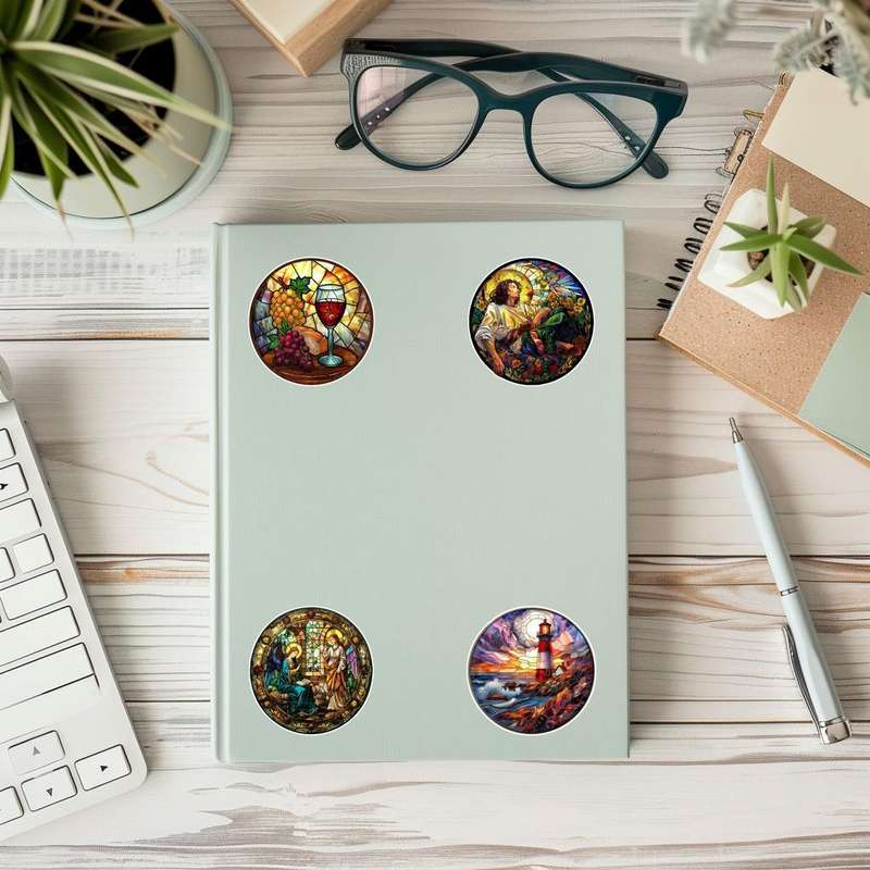 1pc Aesthetics Jesus Christian Themed Stickers