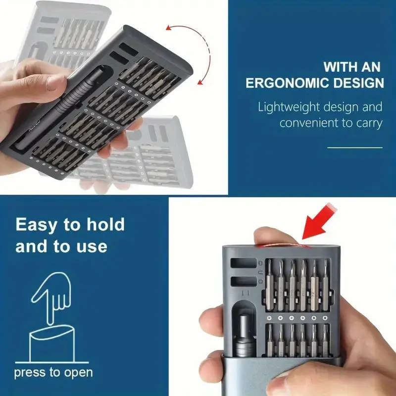 25 in 1 Precision Screwdriver Kit Versatile Repair Tool for Mobile Devices And Tablets Made of Sturd