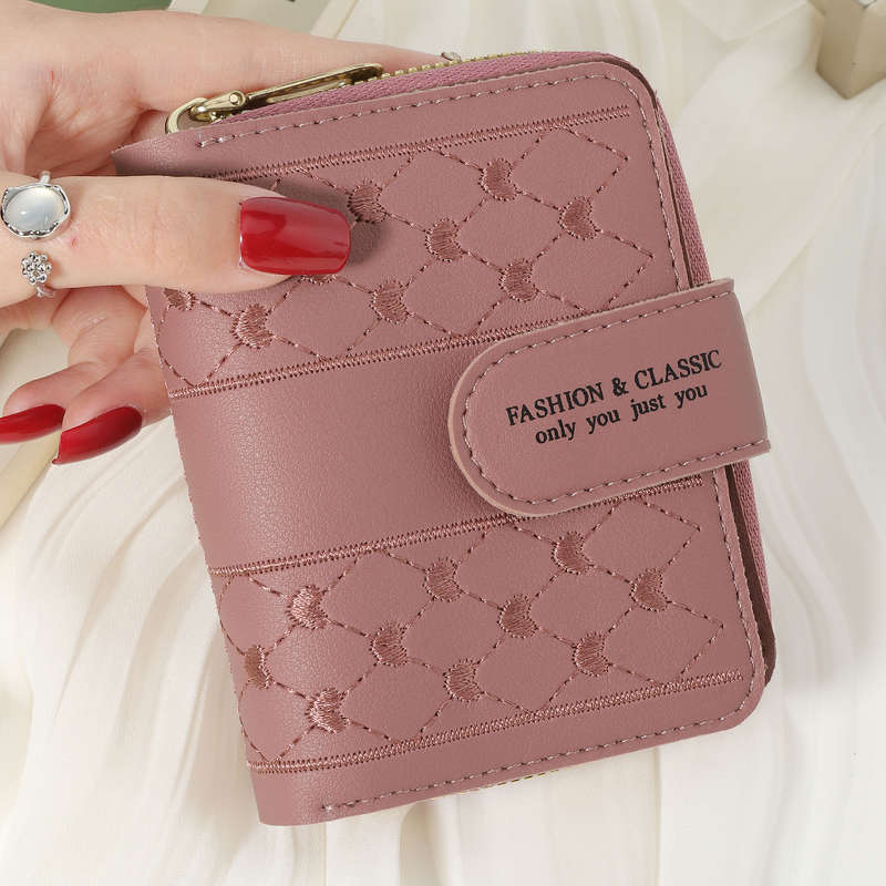 1pc Fashionable Women'S Short Wallets High-Quality Credit Card Storage Bags Multi-Slot Design wi