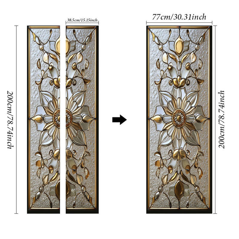 1Pc 76.96x199.9cm Door Window Sticker