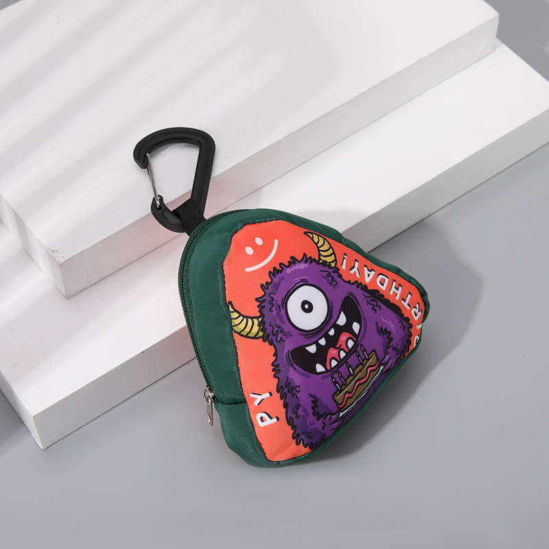 1pc Innovative Polyester Hip-Hop Mini Bag for Women Trendy Monster Face Design Coin Purse S