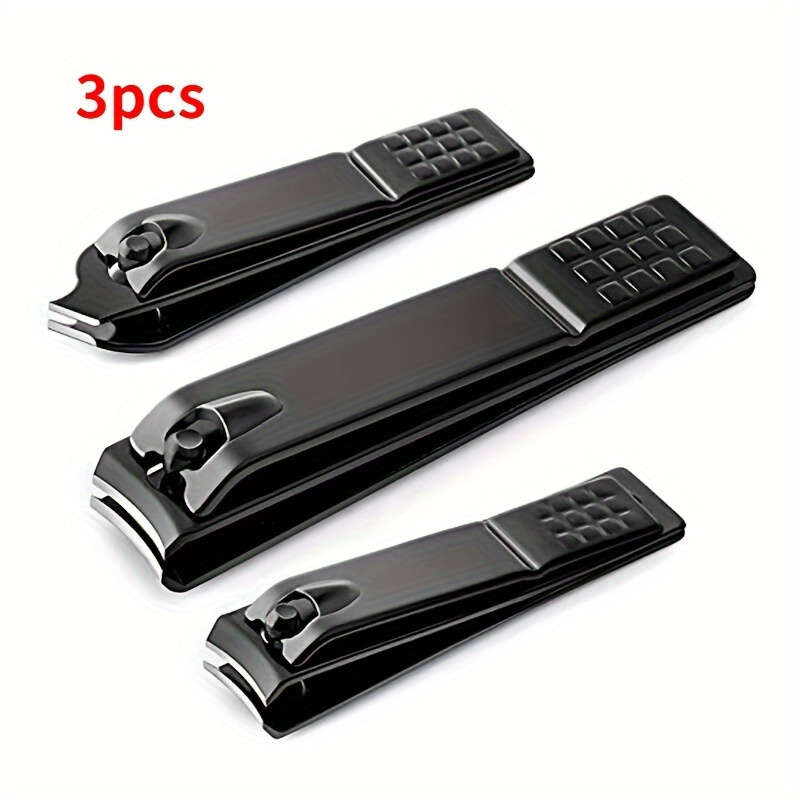 3pcs Stainless Steel Nail Clipper Set Large Small Slanted Mouth