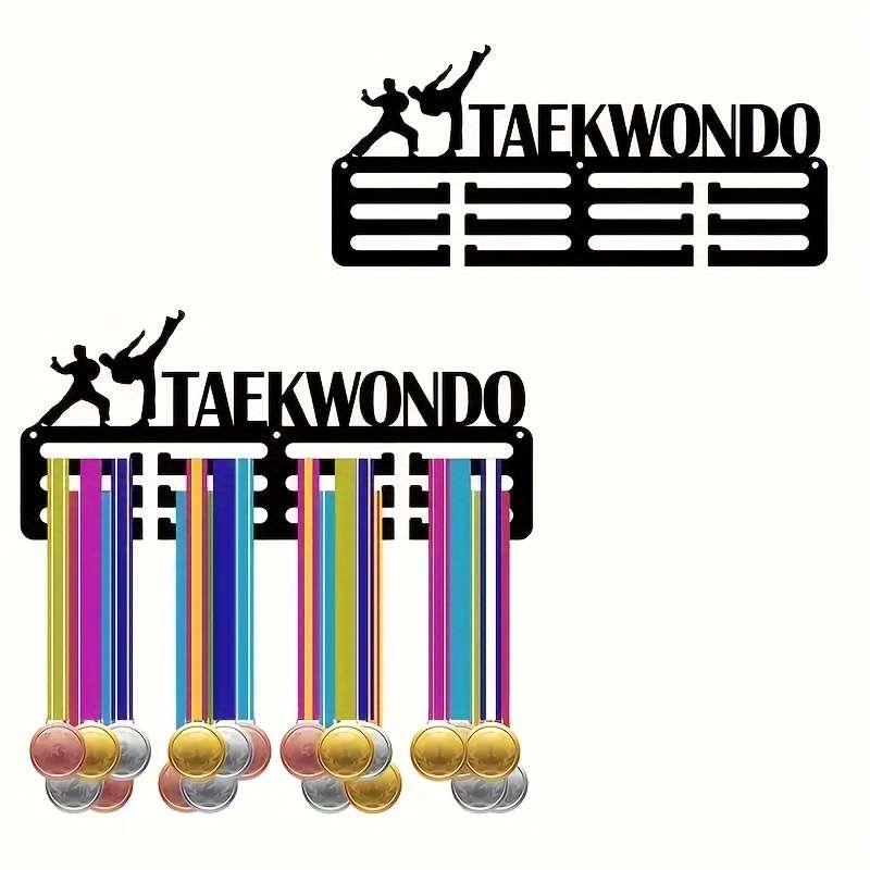 1pc Stylish Metal Taekwondo Trophy Display RackEasy-Install No-Drill Wall-Mounted Home Decor Hol