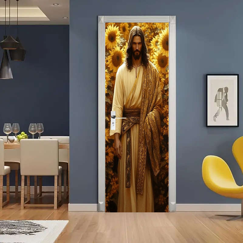 1pc 95.0x214.88cm Jesus Christian Themed Stickers