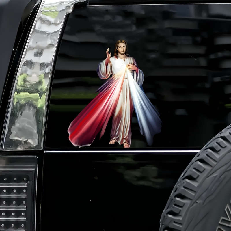 1pc 13.97cmx11.0cm Jesus Christian Themed Stickers