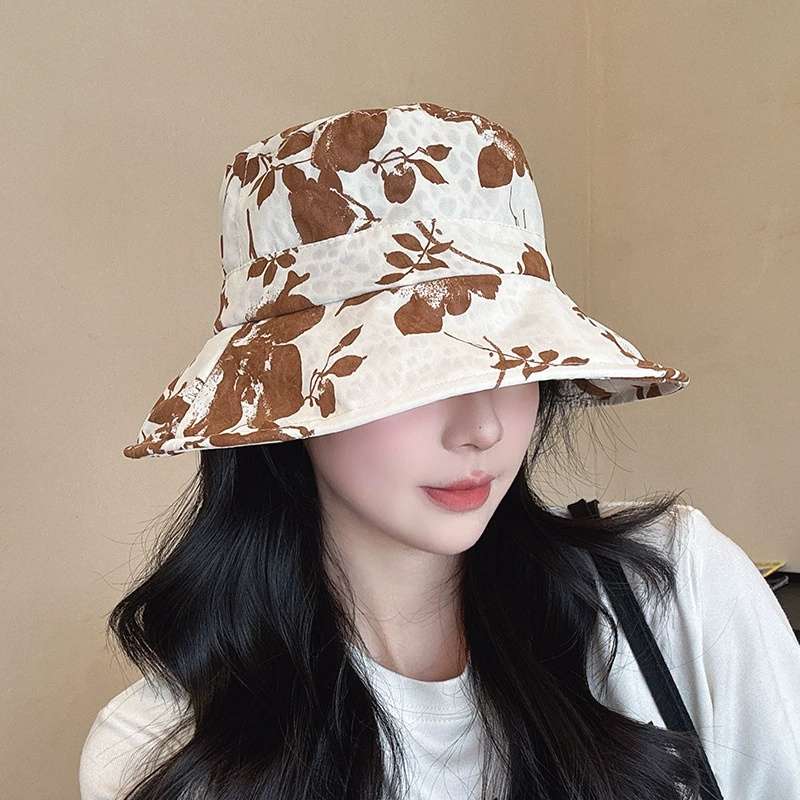 1pc Women'S Stylish Floral Bucket Hat Lightweight Sun-Protective All-Season Use Perfect fo