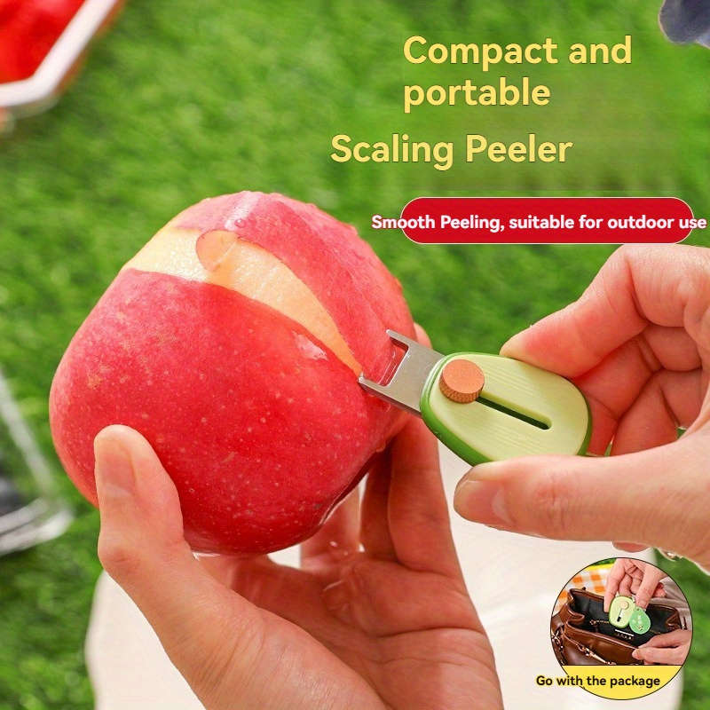 1pc Compact Stainless Steel Peeling Knife with Copper Blade Lightweight Portable Kitchen Ess