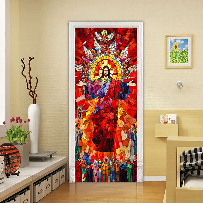 1pc 95.0x209.8cm Jesus Christian Themed Stickers