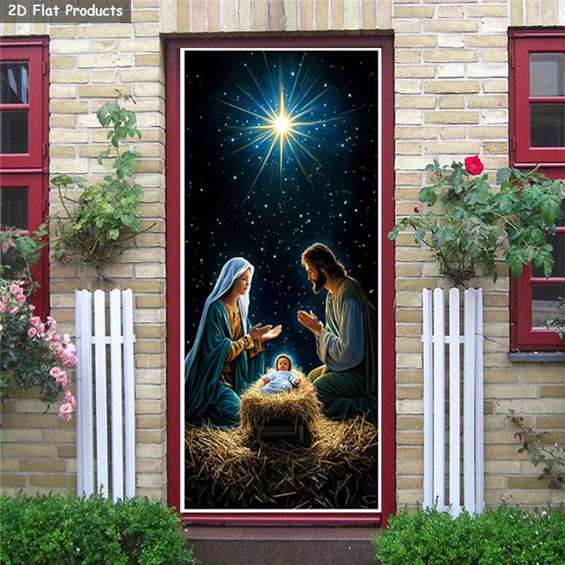 1pc 95.0x209.8cm Jesus Christian Themed Stickers
