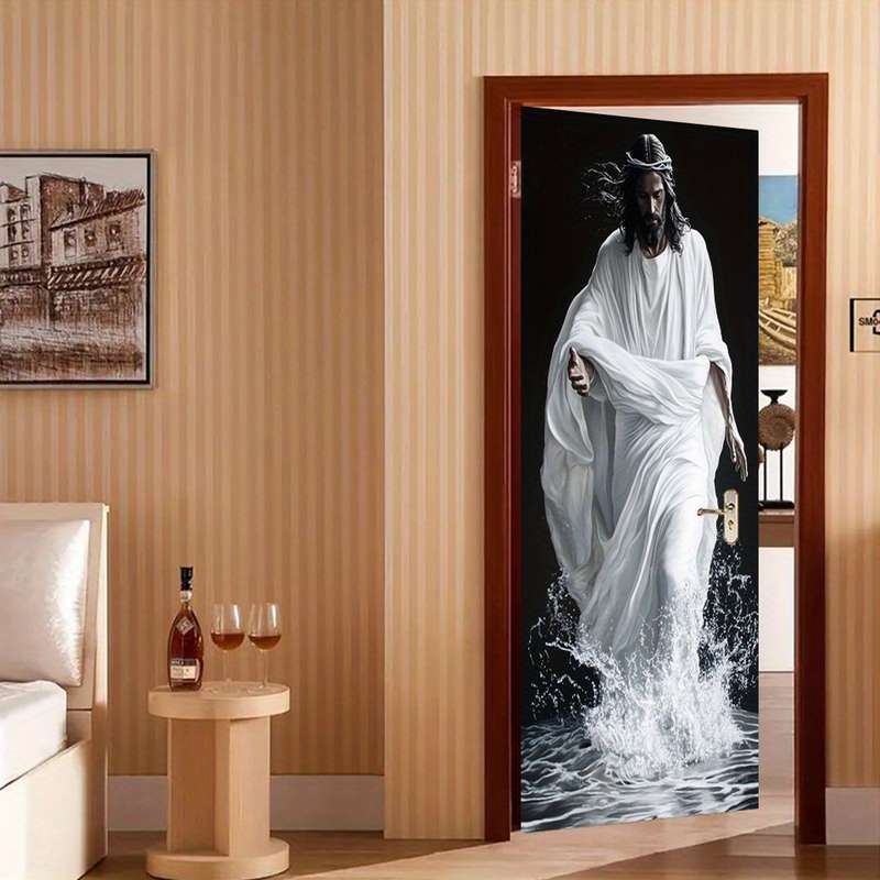 1pc 95.0x209.8cm Jesus Christian Themed Stickers