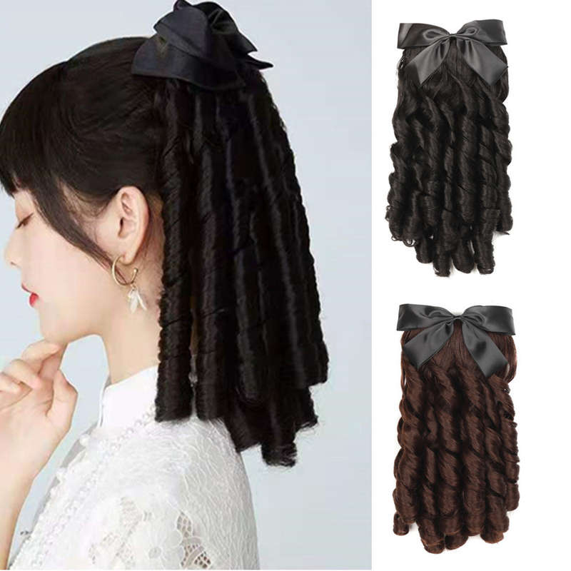 1Pc Black 30.48cm Fashion Design Wig