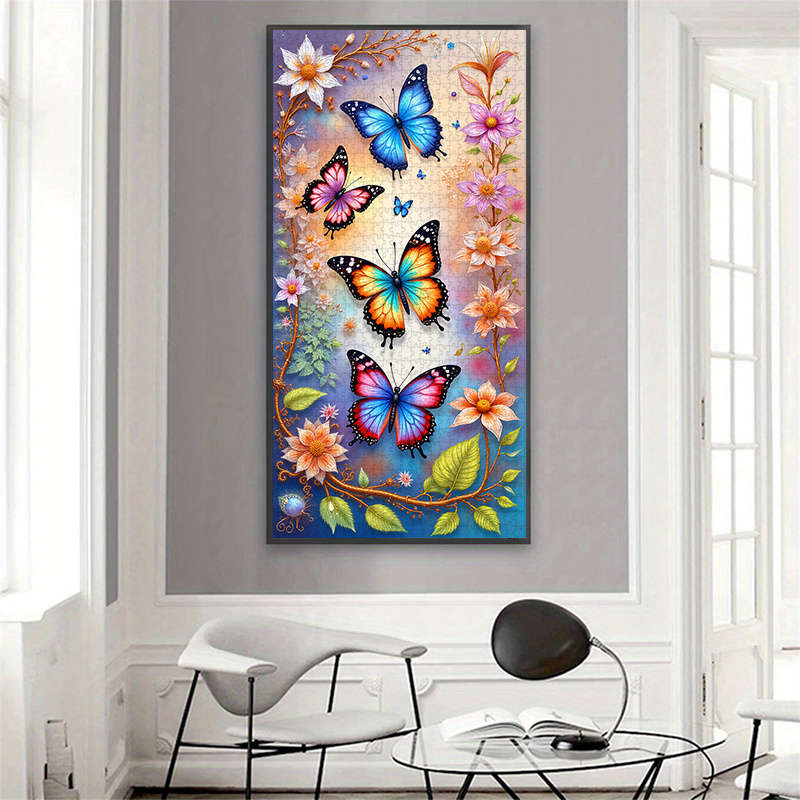 1000pcs Jigsaw Puzzle for Adults 80x40cm Large Butterfly Floral Design Premium H