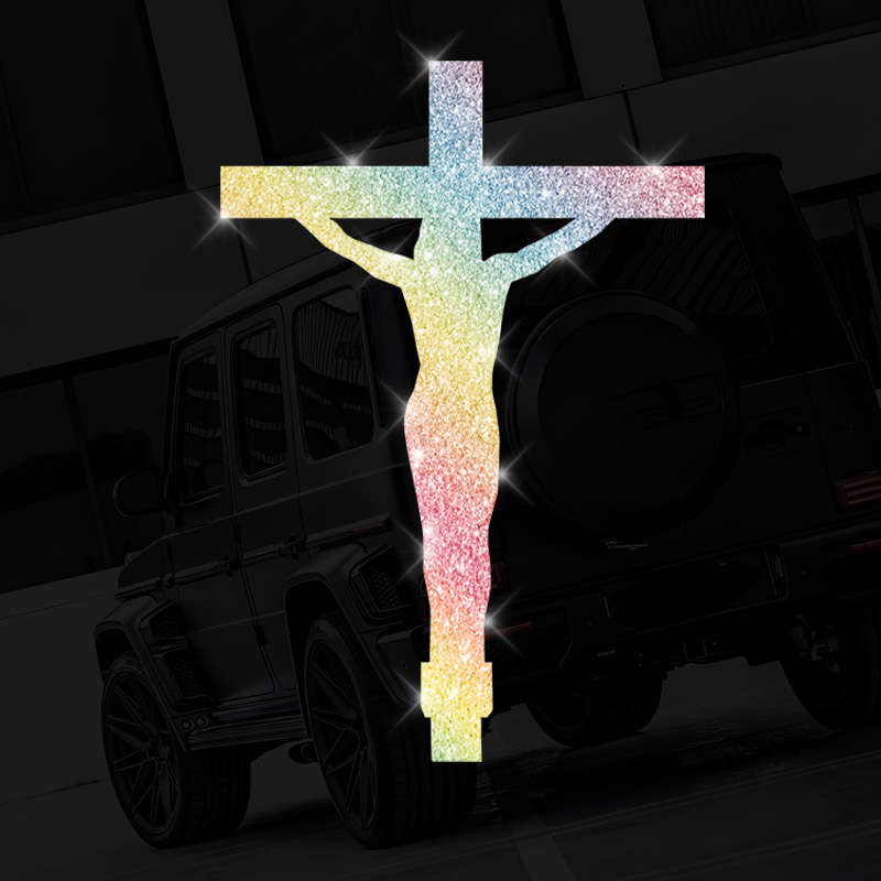1pc  silvery  Jesus Christian Themed Stickers