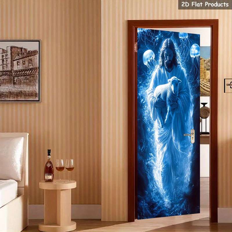 1pc 95.0x214.88cm Jesus Christian Themed Stickers