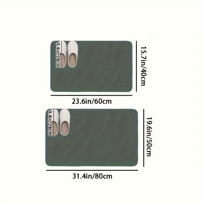 1Pc Gray 40x60cm 15.7x23.6inch Floor Mat