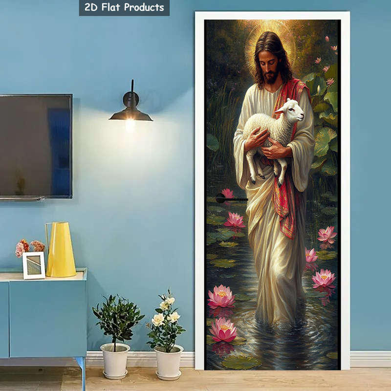 1pc 95.0x214.88cm Jesus Christian Themed Stickers