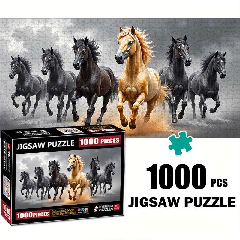 1000pcs Galloping Horses Jigsaw Puzzle 80x40cm (32x16) Large Premium High Quality