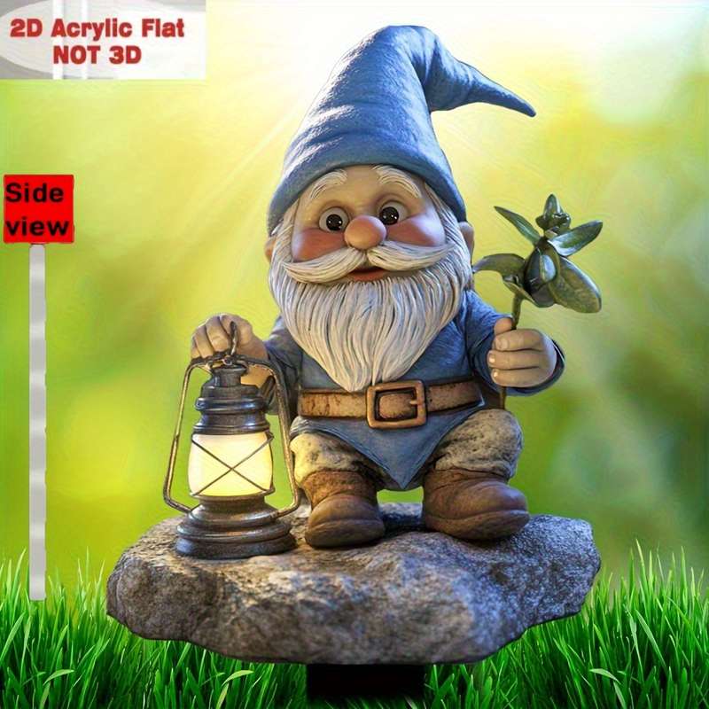 1pc 2D Flat  Printing  New Acrylic Material Garden Decoration Stake Suitable for Yards Garden