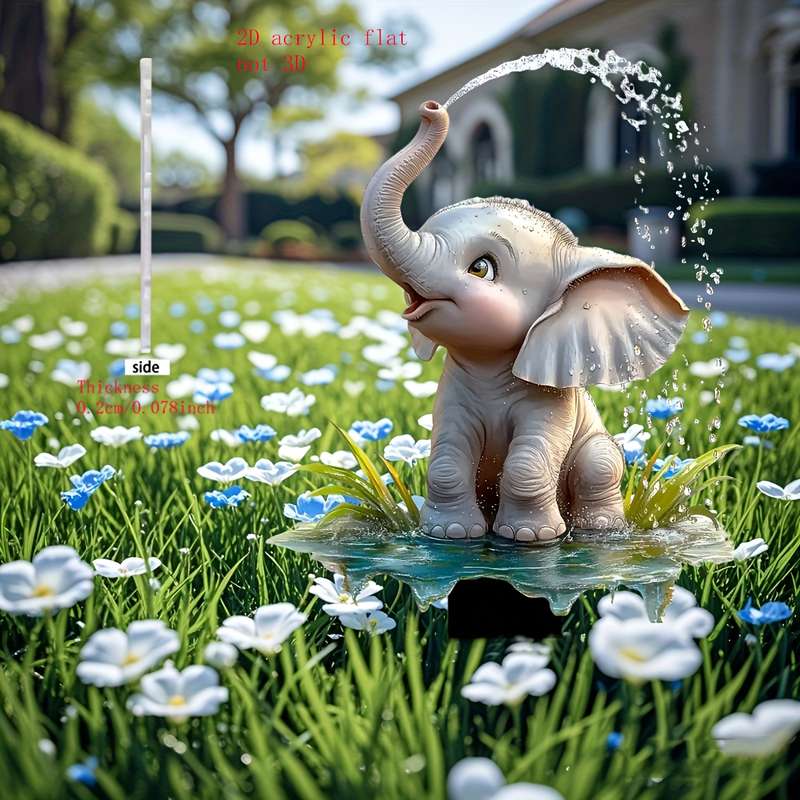 1pc 2D Flat    Animal Lawn Decoration Floor Insert Suitable for Garden Lawn Courtyard