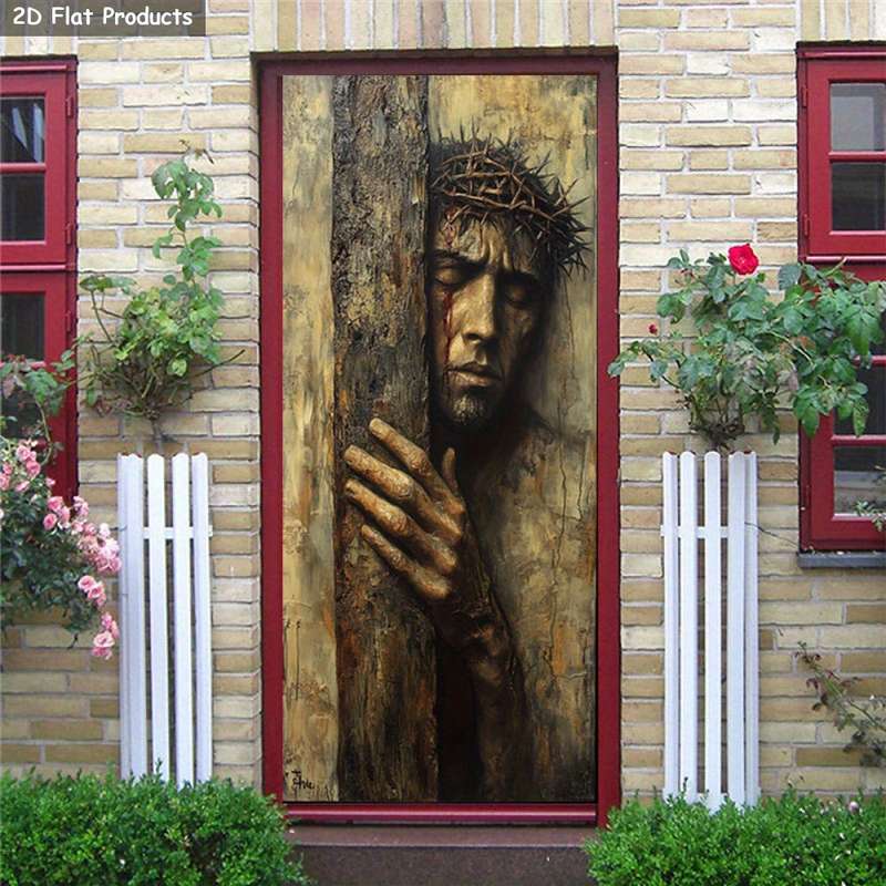 1pc 95.0x209.8cm Jesus Christian Themed Stickers