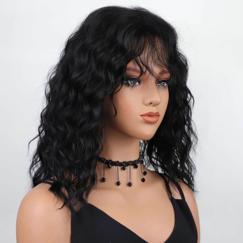 1Pc Black 50.8cm Fashion Design Wig