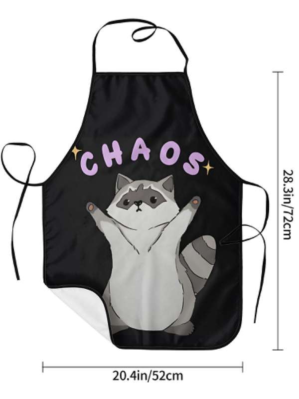 1pc Raccoon Chaos Creative Sdesign Kitchen Apron