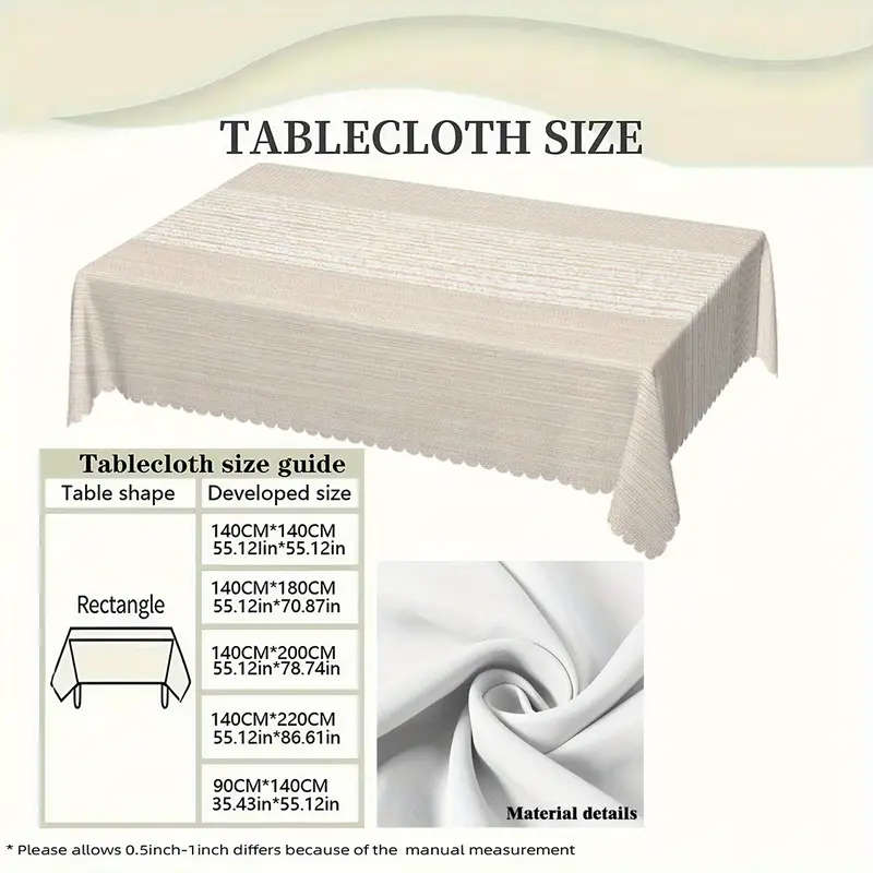 Elegant washable tablecloth